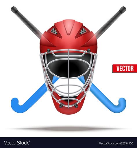 Outdoor hockey field symbol Royalty Free Vector Image