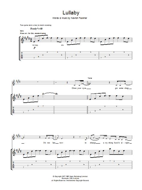 Lullaby by Newton Faulkner - Guitar Tab - Guitar Instructor