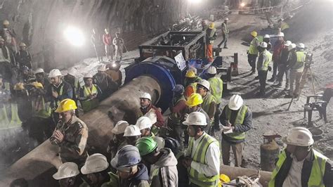 Drilling work to rescue 41 workers trapped in Uttarkashi tunnel resumes ...