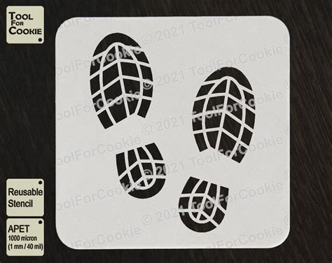 Footprint stencil | Etsy