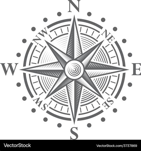 152 compass rose Royalty Free Vector Image - VectorStock