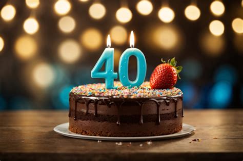 Sweet Birthday Cake - 40th Years Free Stock Photo - Public Domain Pictures