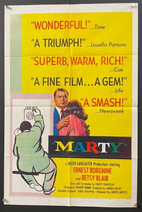 Marty (1955) – Original One Sheet Movie Poster – Hollywood Movie Posters