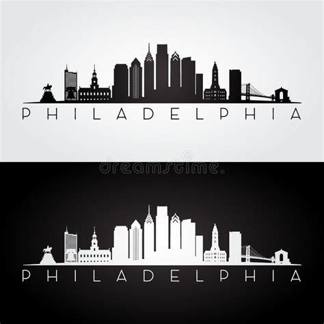 Philadelphia skyline silhouette. Philadelphia USA skyline and landmarks silhouet , #Sponsored, # ...