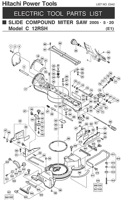 Hitachi Miter Saw Parts List | Reviewmotors.co