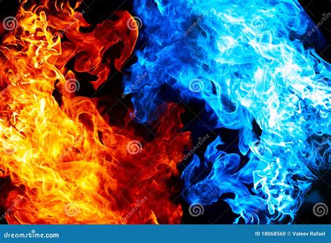 Red and blue fire stock photo. Image of heat, curl, effect - 18068560