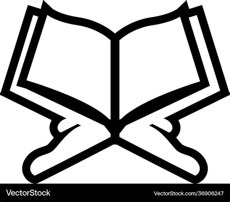 Holy book quran icon design template isolated Vector Image