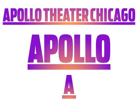 Apollo Theater Chicago Logo - revised by Parker Bennett on Dribbble