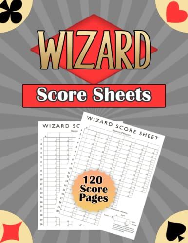 Wizard Score Sheets: Wizard Card Game Score Pads - Oversized Wizard Scorepads - Wizard Cards ...