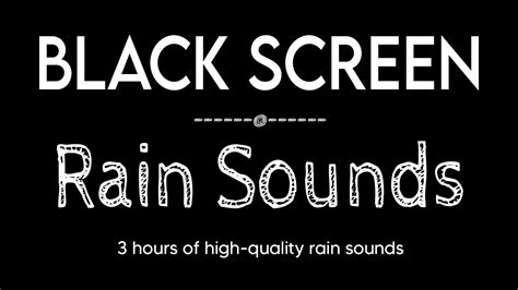 Rain Sounds for Relaxing & Sleeping with Black Screen. Calming Rain ...