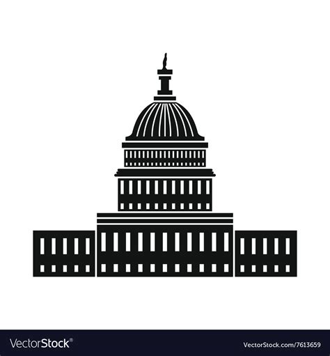 White house in washington dc icon Royalty Free Vector Image