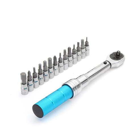 15pcs Torque Wrench Allen Key Tool Screwdriver Drive Socket Bit Set ...