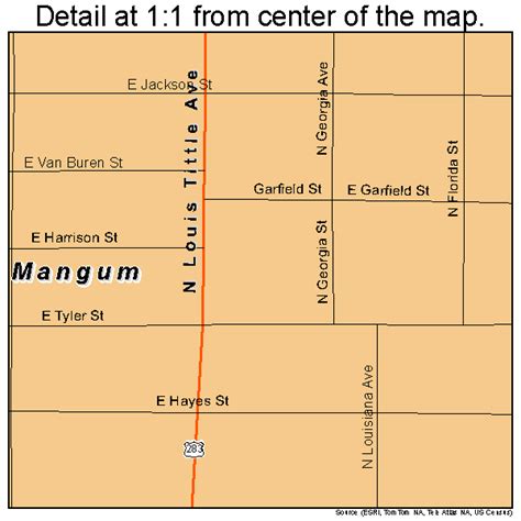 Mangum Oklahoma Street Map 4046050