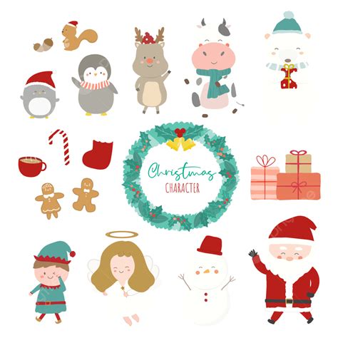 Christmas Character Set Vector Hd Images, Vintage Poster Design With ...