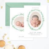 Birth Announcement Template Boy | Painted Wreath