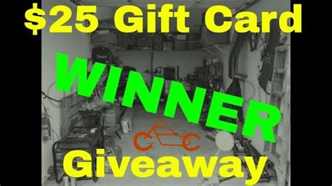 $25 Harbor Freight Gift Card Giveaway Winner! - YouTube