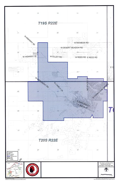 Map of Tombstone – City of Tombstone, Cochise County, Arizona