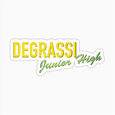 "Degrassi Junior High Logo" Sticker by SquirrelPants87 | Redbubble