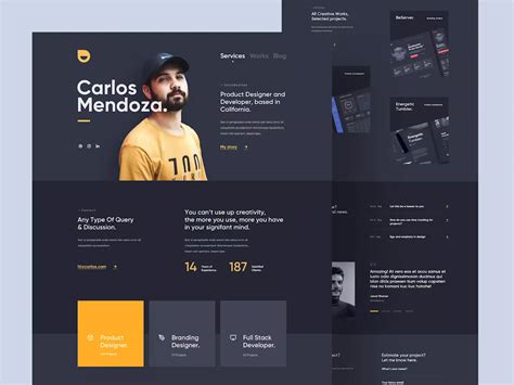 Carlos - Personal Portfolio Website by Muh Salmon | Minimal web design ...