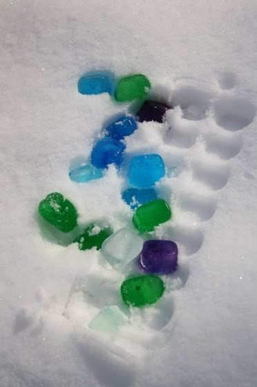 Playing with Coloured Ice Cubes in the Snow - Happy Hooligans