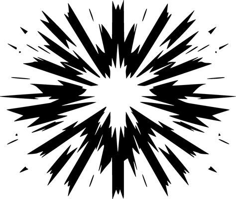 Explosion, Black and White Vector illustration 39602575 Vector Art at ...