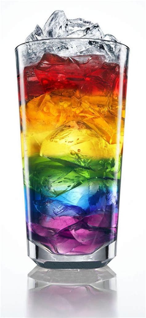 Layered drink | Rainbow drinks, Rainbow cocktail, Rainbow colors