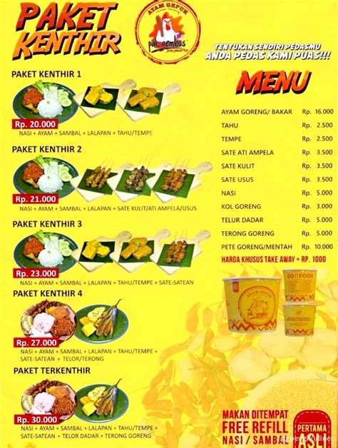 Selalu diperbarui! Menu Ayam Gepuk Pak Gembus, Tapos, Depok