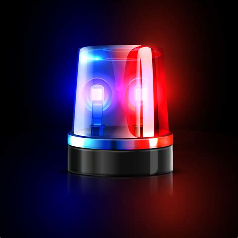 Emergency flashing police siren vector illustration By Microvector | TheHungryJPEG