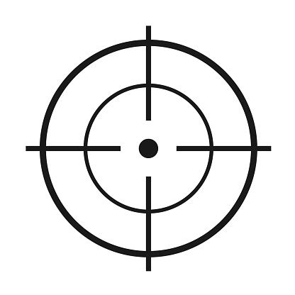 Crosshair Flat Vector Icon Modern Illustration Of Crosshair Symbol For Web Design Stock ...