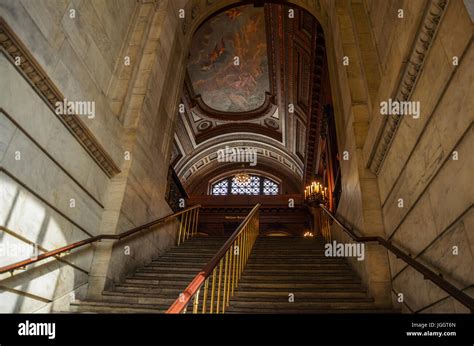 The New York City Public Library interior. Completed in 1911, the ...