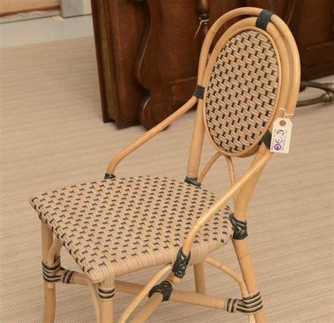 Sold Price: (4) Palecek rattan patio bistro chairs - April 2, 0117 10:00 AM EDT