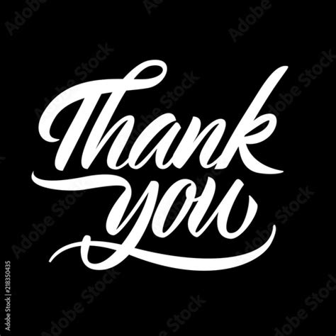 "Thank you white vector lettering sign on black background" Stock image and royalty-free vector ...