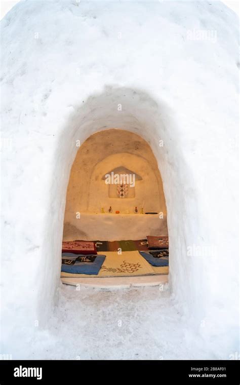 Kamakura snow houses in Yokote during the Yokote Kamakura Snow Festival 2020 Akita Japan Stock ...