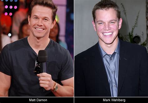 Matt Damon and Mark Wahlberg - doppelgängers