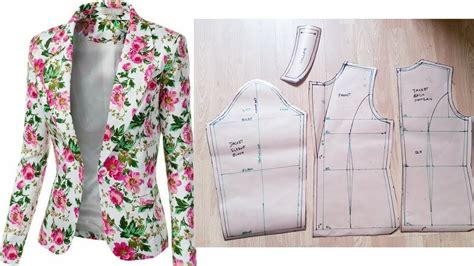 How to draft Women's Jacket/ Blazer | Notched-Collar Jacket | Pattern drafting - YouTube ...