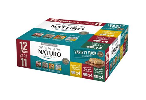 Naturo Adult Wet Dog Food with Rice 400g x 12 Pack Variety Trays - The Pet Food Market