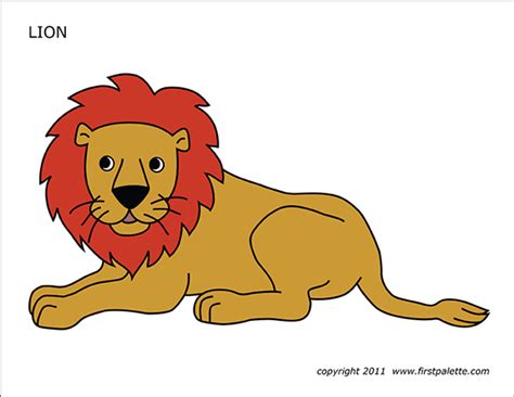 Lion | Free Printable Templates & Coloring Pages | FirstPalette.com