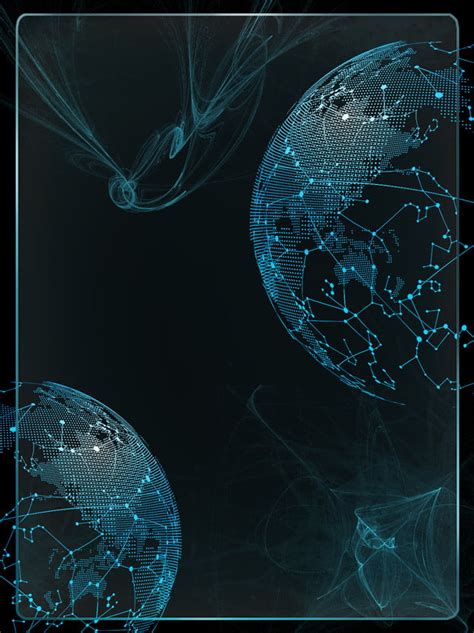 Blue Technology Earth Cool Advertising Background, Blue, Digital Wind, Science And Technology ...