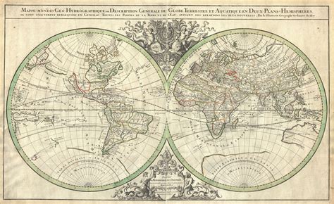 File:1691 Sanson Map of the World on Hemisphere Projection - Geographicus - World2-sanson-1691 ...