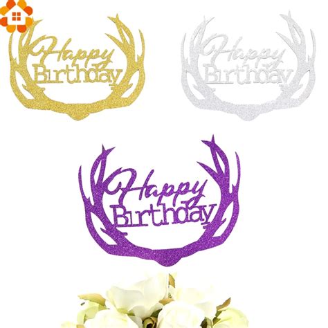 1PC Cupcake Toppers "Happy Birthday"Letter Cake Topper Birthday Cakes ...