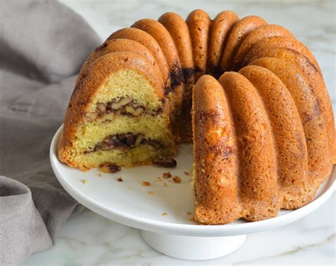 Sour Cream Coffee Cake with Cinnamon-Walnut Swirl - Once Upon a Chef