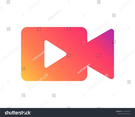 Video Icon Video Camera Vector Video Stock Vector (Royalty Free) 1741395791