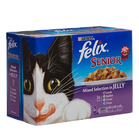 Felix Senior Cat Food Pouches 12 x 100g | Cat Food, Pet Food