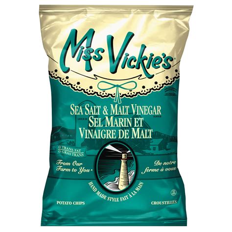 Miss Vickie's Potato Chips, Sea Salt & Malt Vinegar, 40 g, 40/CT | Grand & Toy