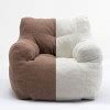 Panpan Bean Bag Chair With Memory Foam Fill, Teddy Fluffy Lazy Sofa, 37" W Sitting Chair For ...