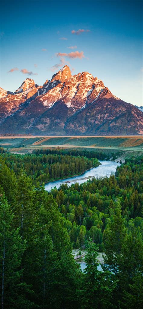 Download 1125x2436 wallpaper mountains range, mountain, lake, nature, tetons, iphone x 1125x2436 ...