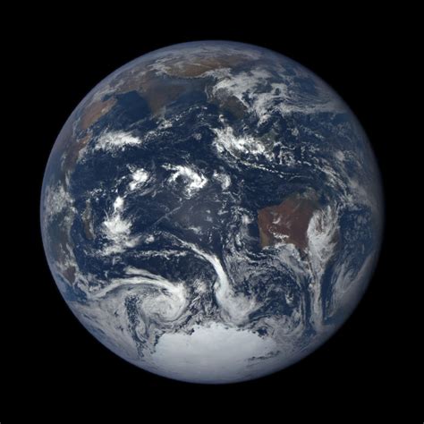 NOAA/NASA DSCOVR satellite captured this EPIC camera global image of Earth from almost a million ...