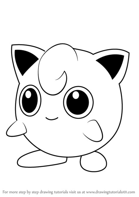 Learn How to Draw Jigglypuff from Pokemon GO (Pokemon GO) Step by Step ...