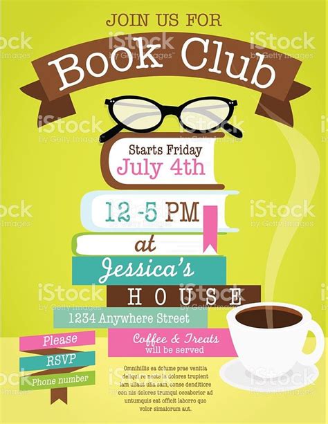 Image result for book club party invite | Event invitation design, Invitation design template ...