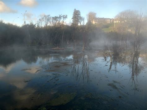 Downtown Rotorua geothermal park new Zealand